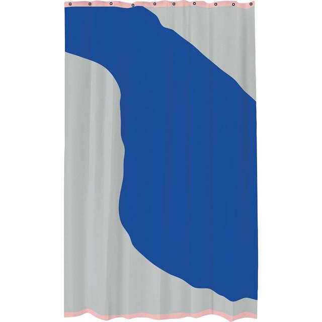 Mette Ditmer Nova Arte duschdraperi 150x200 cm Light grey-cobalt