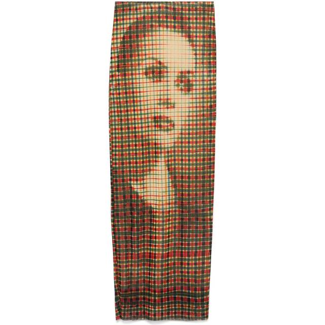 Jean Paul Gaultier - face-print skirt - women - Polyamide - S - Neutrals