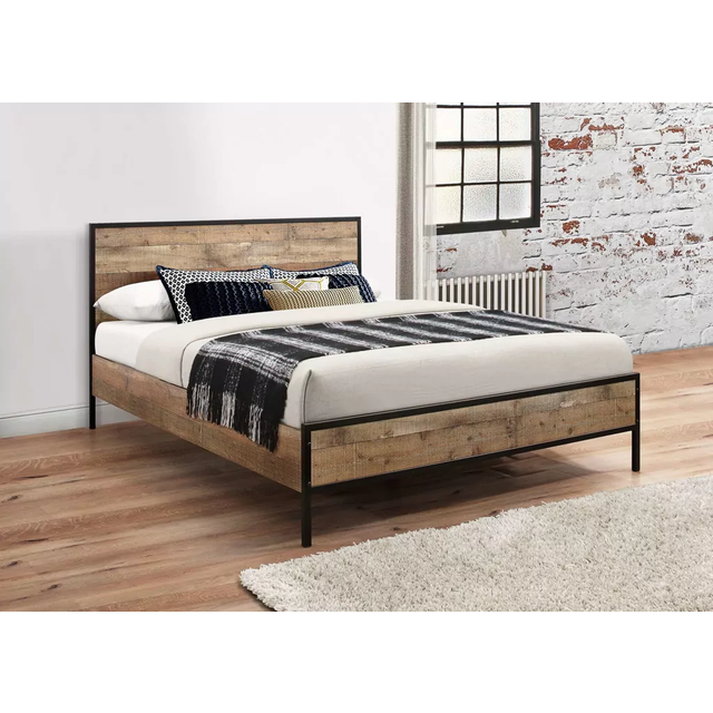 Urban Double Brown Bed - Birlea