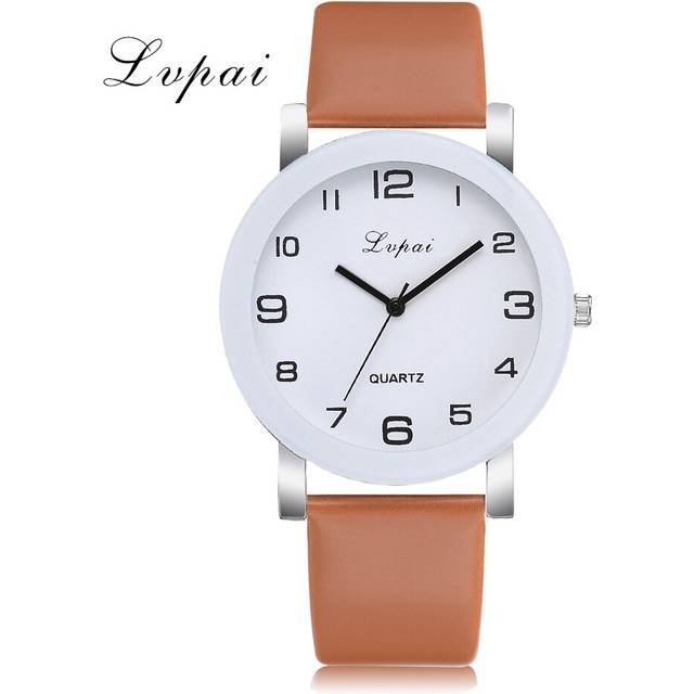(Coffee) Lvpai Brand Quartz Watches For Women Luxury White Watches Ladies Dress