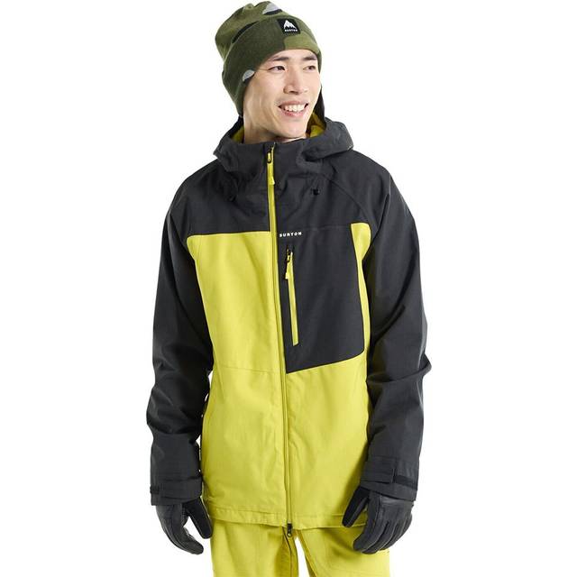 Burton Men's Lodgepole 2L Ski/Snowboard Jacket, L True Black/Sulfur - Black/Yellow