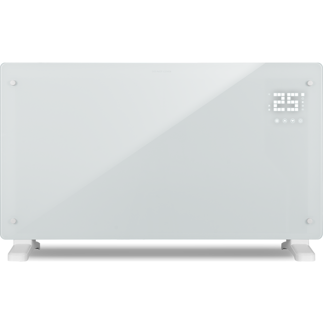 Devola Designer 2.5kW Smart Glass Panel Heater with Timer White -  DVPW2500WH