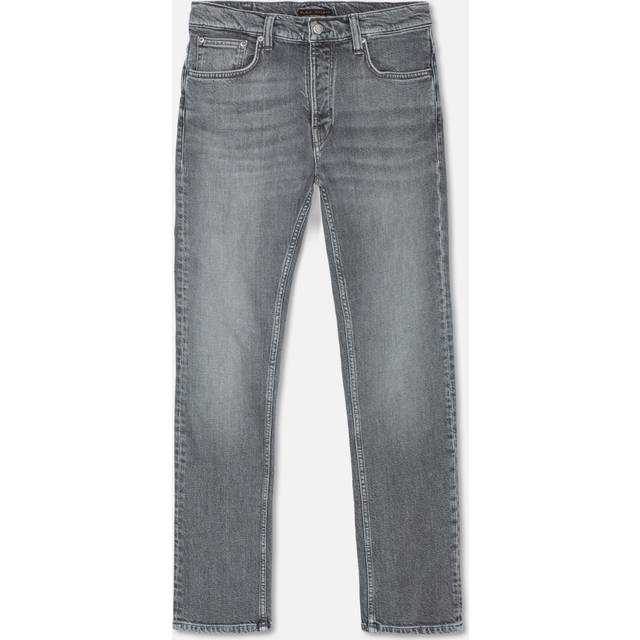 Nudie Jeans, Jeans, Herr, W33 L30, Denim, Slim Straight Fit Denim Jeans - gray (W33 L30)