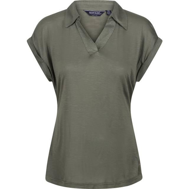 (18 UK, Four Leaf Clover) Regatta Womens/Ladies Lupine Collared T-Shirt