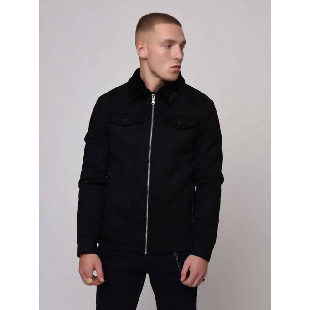 Fur-effect aviator collar jacket Project X Paris - Noir - S