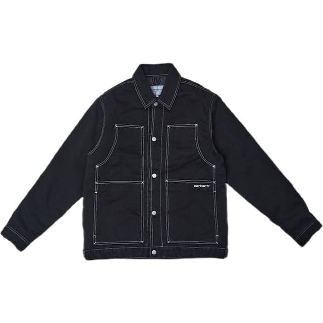 Carhartt Wip, Light Jackets, male, Black, XL, Workwear Jacket with Multiple Pockets