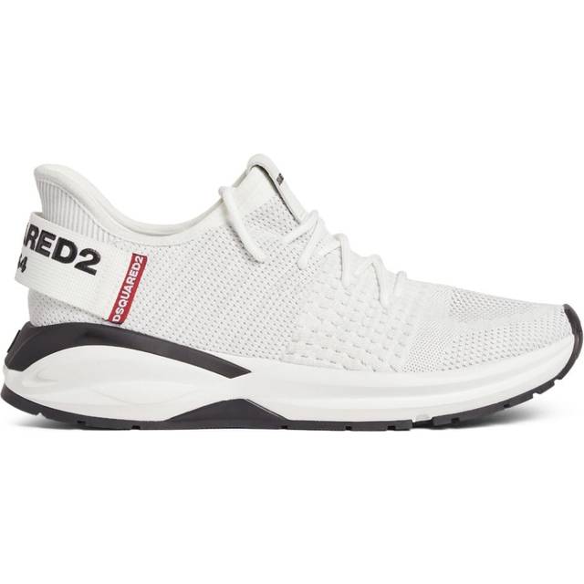DSQUARED2 - logo-tape low-top sneakers - men - Fabric/Lambskin/Rubber/Polyurethane - 39 - White