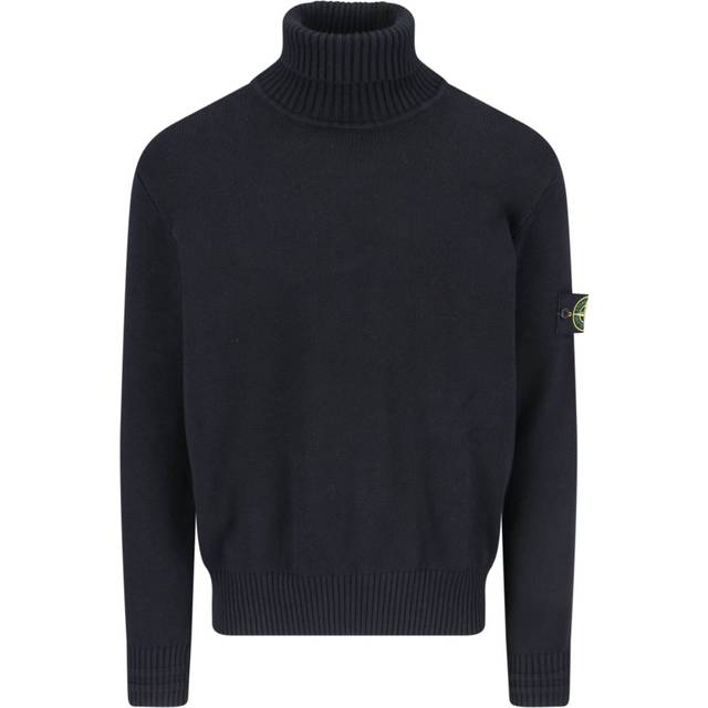 Stone Island Men's Wool Blend Turtleneck Sweater in Black | Size Large | 8115505A2 Color V0029 (L)
