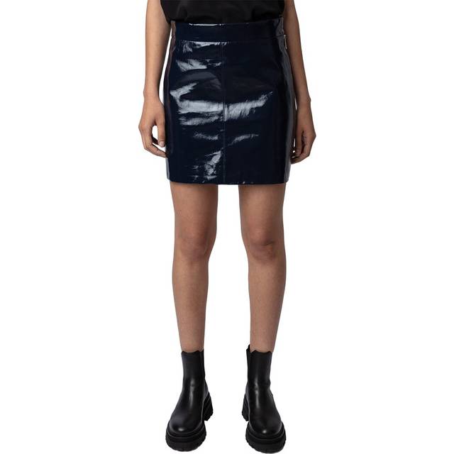 Zadig & Voltaire Jinette Vinyle Leather Skirt