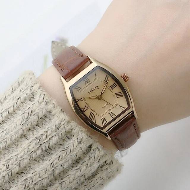 (Style1 Coffee) Retro Brown Women Watches Qualities Ladies Dress Wristwatches Vintage