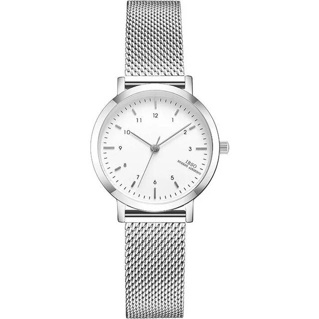 (B3639-WE-SR-SS) IBSO Women Watch Fashion Geneva Designer Japan Quartz Sliver Stainless