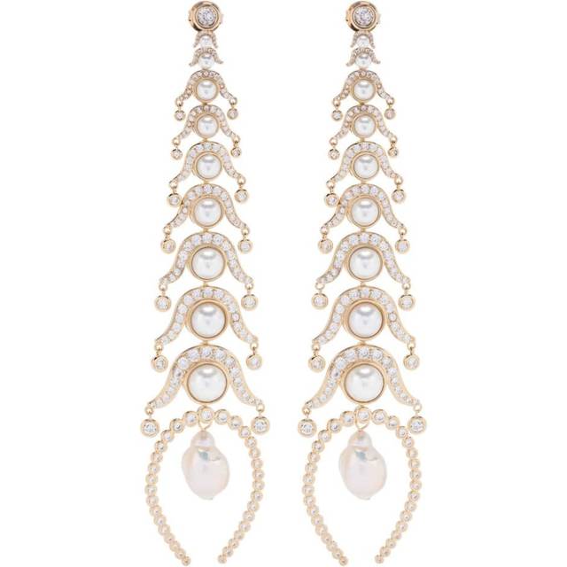 ZIMMERMANN - Muse bracelet - women - Freshwater Pearl/12kt Gold Plated Brass/Cubic Zirconia - One Size