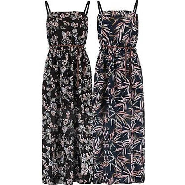 Hailys Floral Print Strap Dress - Navy Floral