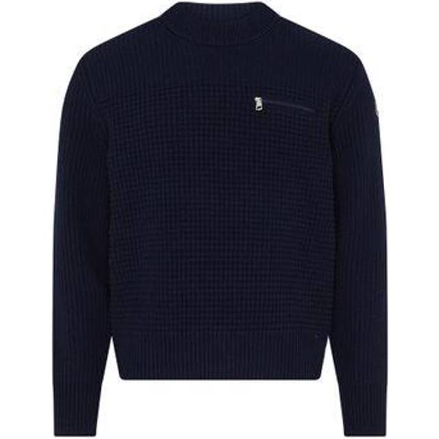 Moncler Navy Wool & Cashmere Sweater - 745 - DARK BLUE - M