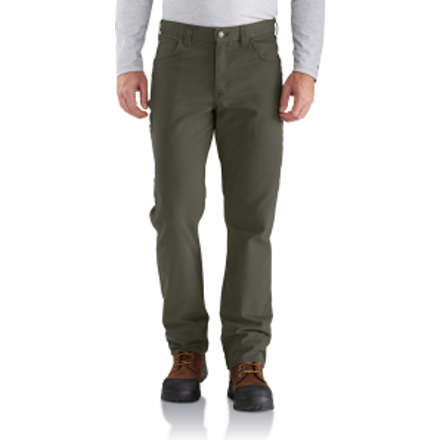 Carhartt Men's Big & Tall Rugged Flex Relaxed Fit Canvas 5-Pocket Work Pant  Moss  54W x 30L