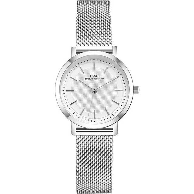 (B3638-WE-SR-SS) IBSO Women Watch Fashion Geneva Designer Japan Quartz Sliver Stainless