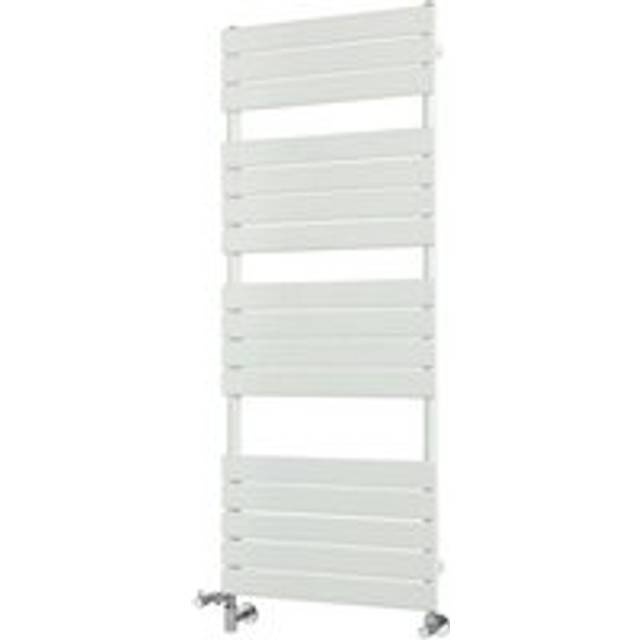 Lustro - Modern White Flat Panel Dual Fuel Electric Heated Towel Rail Radiator - 1500mm x 600mm - Milano