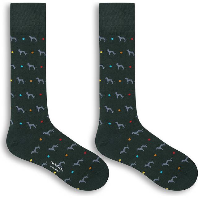 Paul Smith - Whippet Spot Socks Col: 38 Dark Green OS
