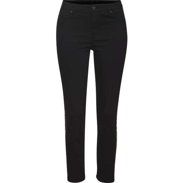 LASCANA Animal Print Side Insert Jeggings - Black Print