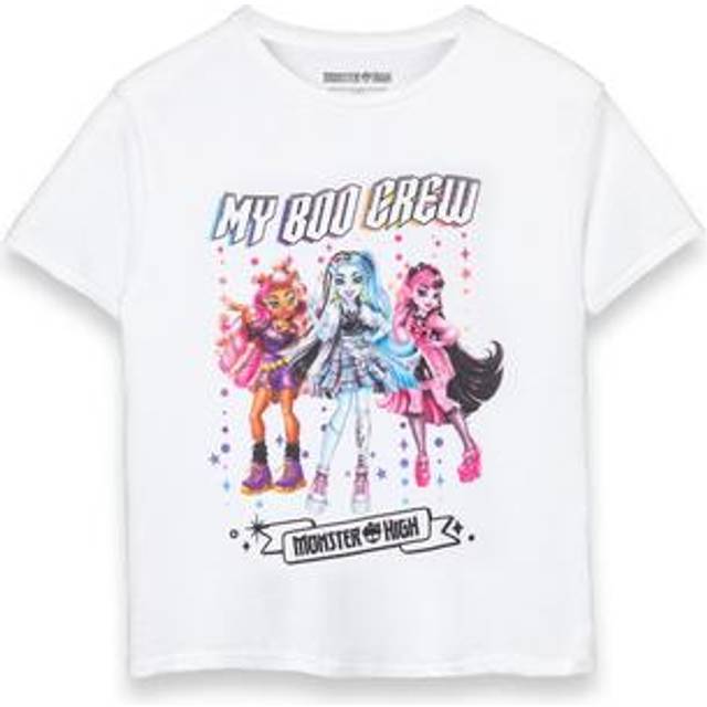 (13-14 Years) Monster High Short Sleeved T-Shirt (Girls White)