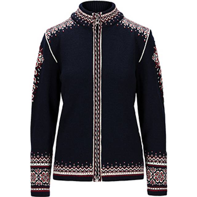 Dale of Norway 140th Anniversary Jacket - Merinojacka - Dam Navy / Red Rose / Off White M
