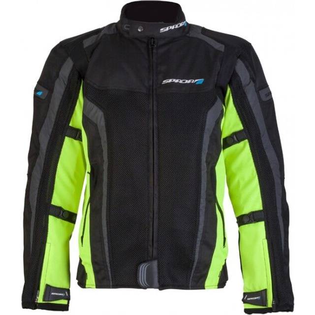 Spada corsa gp air textile motorcycle jacket - small black fluo