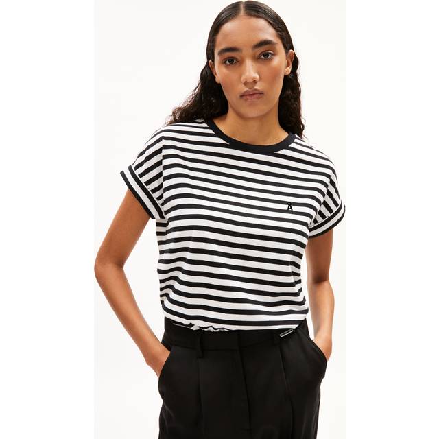 Women's striped T-shirt ARMEDANGELS Idaara - Blanc