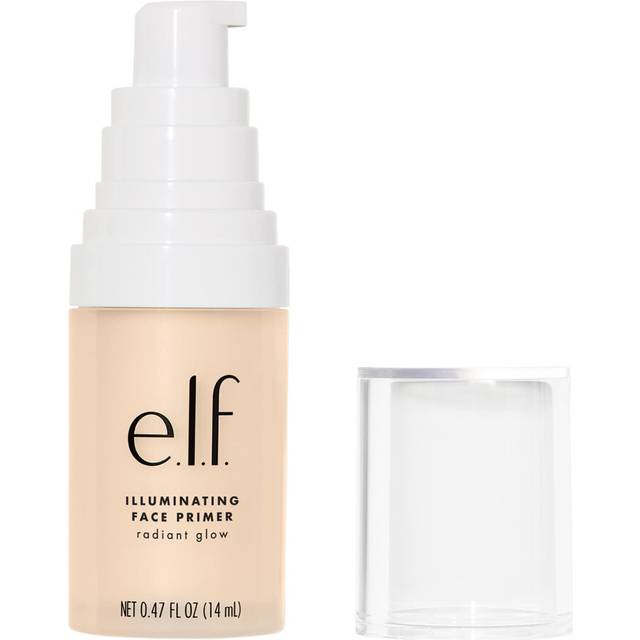 e.l.f. Illuminating Face Primer, Silky Makeup Primer For Creating A Radiant Glow, Fills In Fine Lines & Refines Complexion, Small, 0.47 Oz