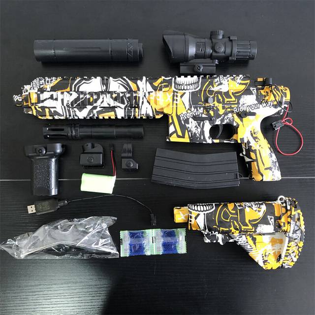 (C) Electric Gel Blaster Gun Toy Gun Burst Gel Water Bomb Gun For Outdoor