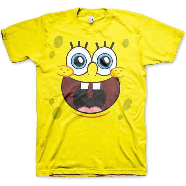 SpongeBob SquarePants T-Shirt - Happy Face - S to XXL - for Men - yellow