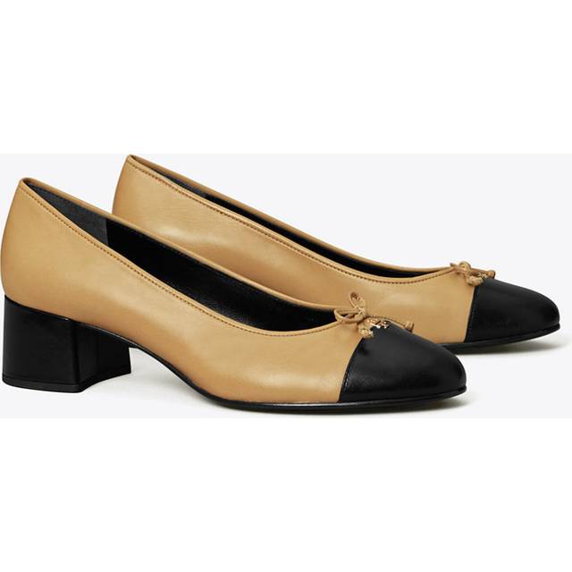 Tory Burch Women's Two-Tone Leather Heeled Pumps - UK 8 - Tan