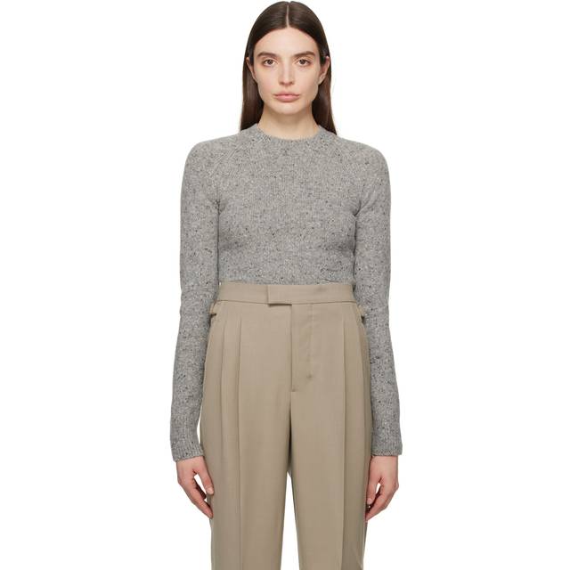 AMI Paris Gray Raglan Sweater - Heather Grey/096 - XL