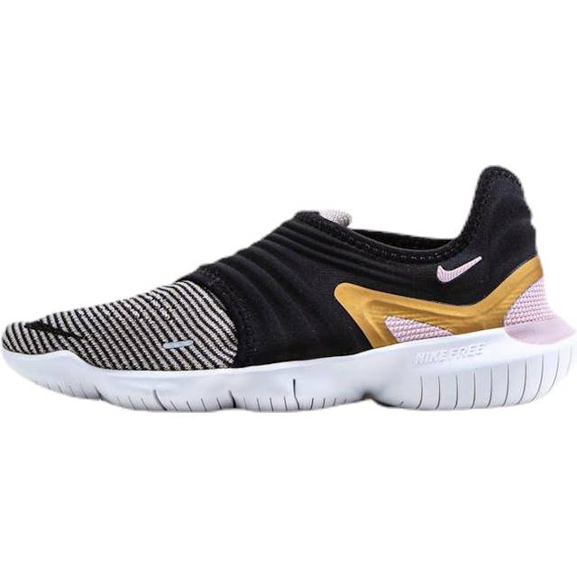 (WMNS) Nike Free RN Flyknit 3.0 For Black/Golden AQ5708-010 - 5.5