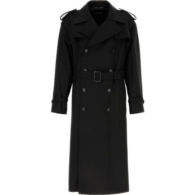 Dolce & Gabbana, Kappa, Herr, M, Klassisk Trench Coat - black (M)