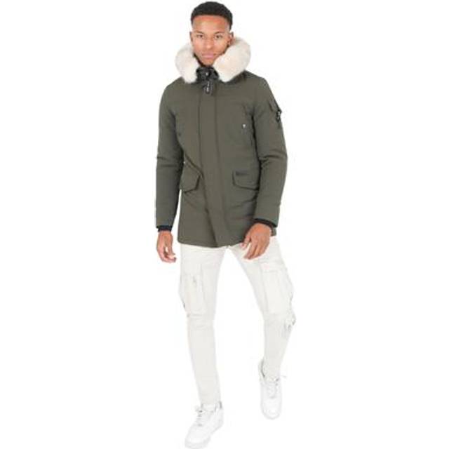 Water-repellent fur hooded parka Sixth June - Vert