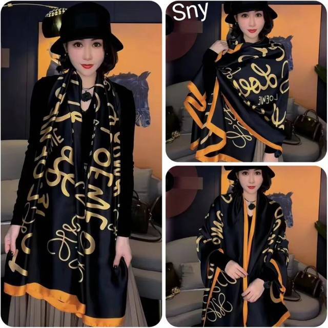 (29) high-grade simulation silk scarf with 180CM long scarf silk mulberry silk scarf shawl sunscreen jacket, women's gifts