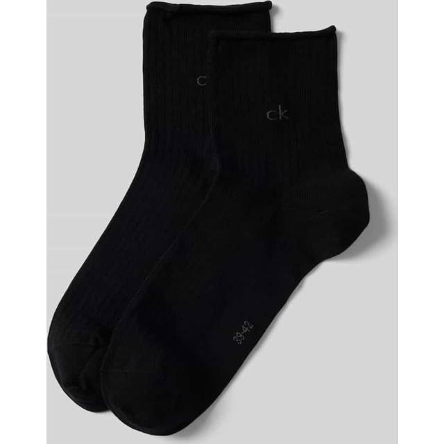 Calvin Klein 2-pack Short Sock Roll Top - Black - Strl 35/38