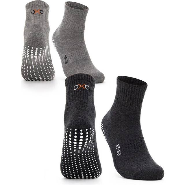 Occulto halkfria strumpor kvinnor 2-4 pack (modell: Madeleine) 2 pack | Svart-Grå 35-38