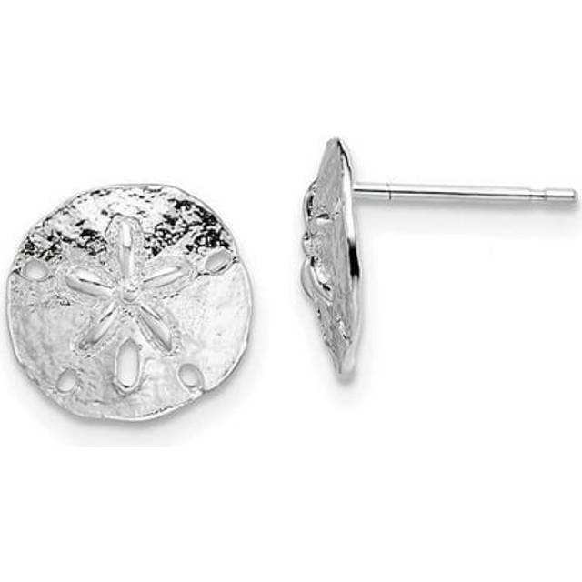 Sterling Silver Polished Sand Dollar Post Earrings