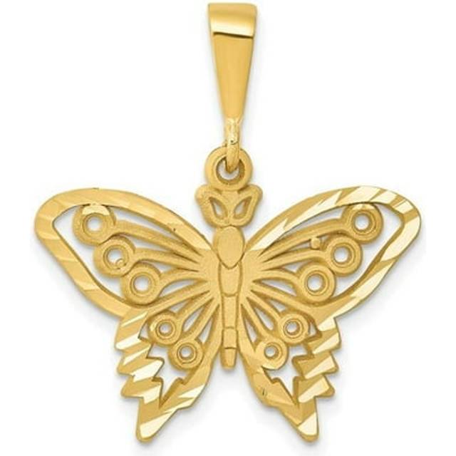 14K Yellow Gold Butterfly Charm