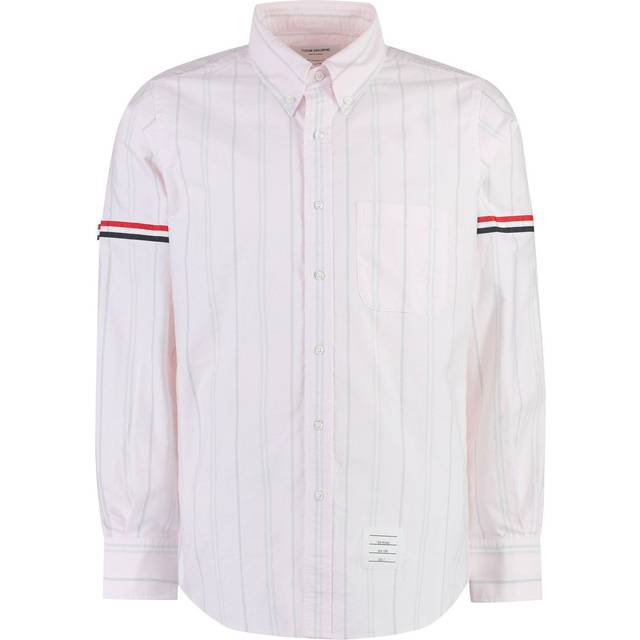 Thom Browne Men's Striped Cotton Shirt in Pink | Size 2 | MWL301O7720 Color 680 (2)