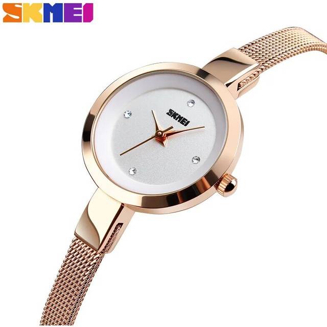 (Rose gold watch) Luxury Elegant Women Watches Gold Women Watch Stainless Steel SKMEI Brand