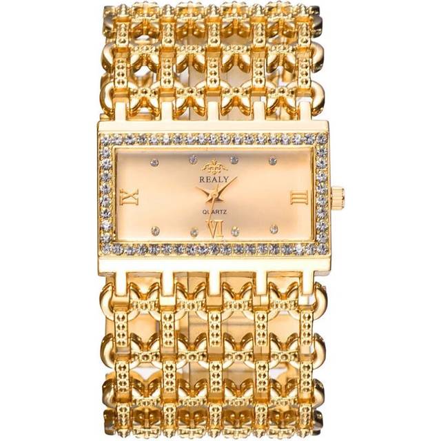 (Gold style 1) Classic Square Gold Women Watches High-end Temperament Ladies Dress Watch