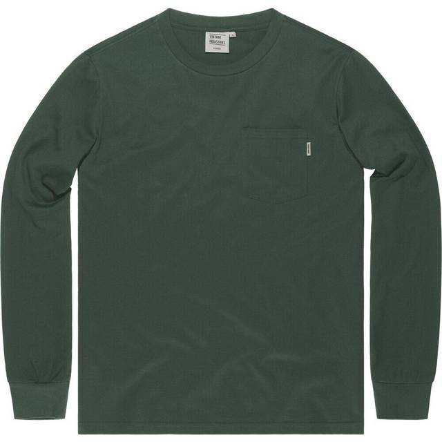 Vintage Industries Grant, t-shirt long sleeve , color: Grey/Green , size: S