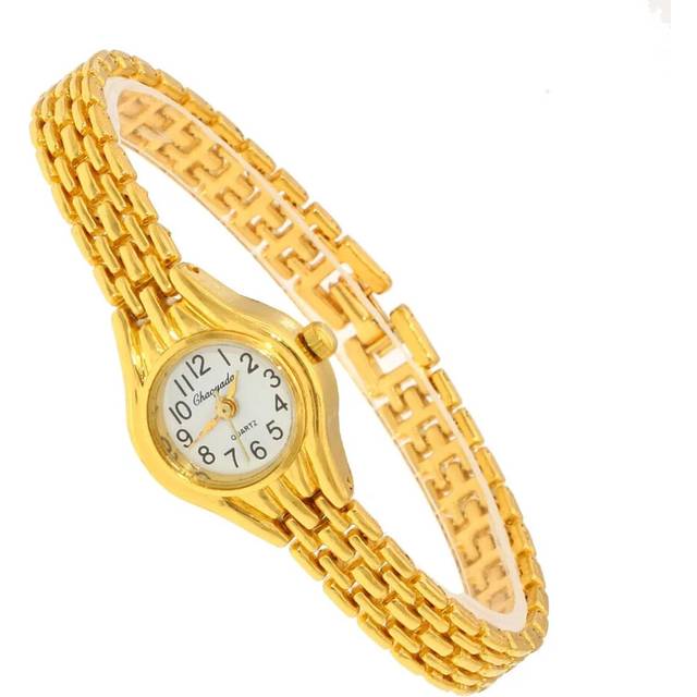 (Gold White) Women Watch Mujer Golden Relojes Small Dial Quartz leisure Watch Popular