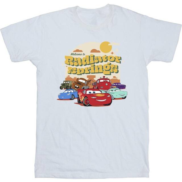 (12-13 Years, White) Disney Boys Cars Radiator Springs Group T-Shirt