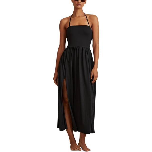 Reiss Womens Vy Yara Tie-back Stretch-jersey Maxi Dress S - NAVY