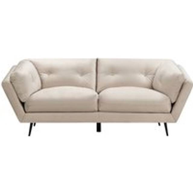 Beliani 3 Seater Velvet Sofa Beige Lenvik, Brown