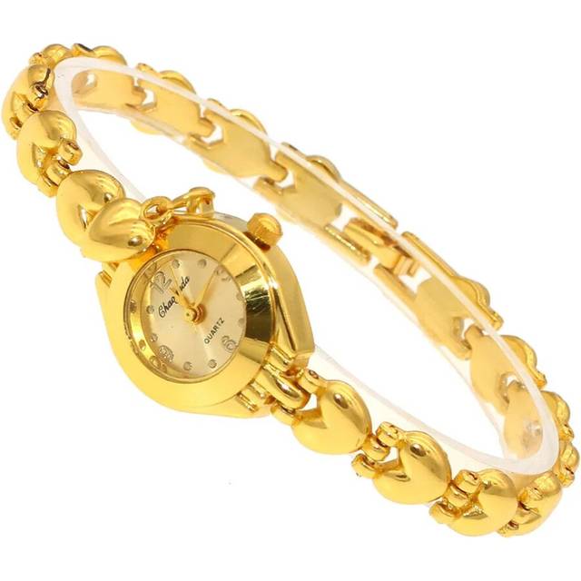 (7) Cute Women Watch Mujer Golden Small Dial Quartz Watch Popular Wristwatch