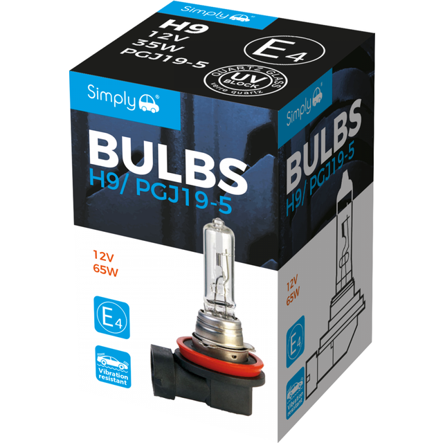 SIMPLY CAR S709 H9 12V 65W Boxed Bulb - S709- you get 18